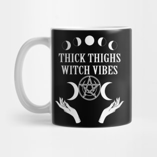 Thick thighs witch vibes moon phases Mug